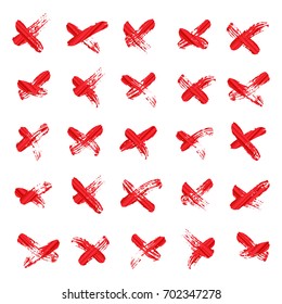 X Red Marks Set X Cross Stock Illustration 702347278 | Shutterstock