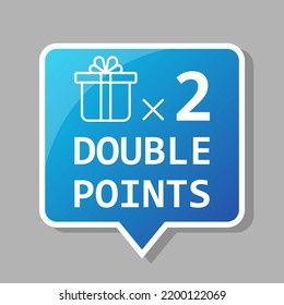 X2, Double Reward Points Symbol On Gift Box Icon