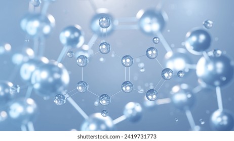 xanthine molecular structure 3d, flat model, archaically xanthic acid, structural chemical formula view from a microscope