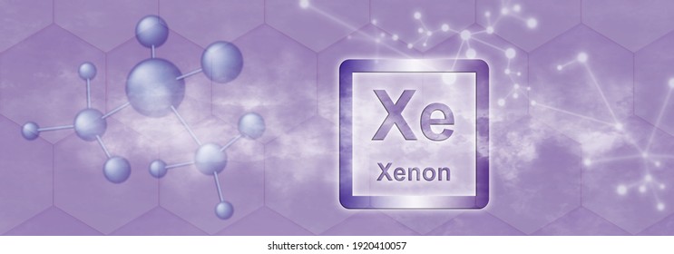 Xe Symbol Xenon Chemical Element Molecule Stock Illustration 1920410057 ...
