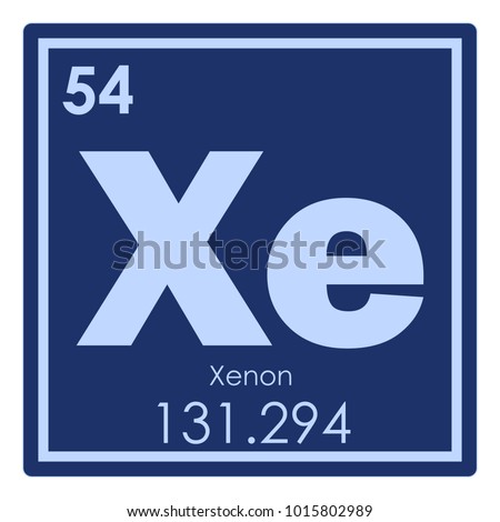 Xenon Chemical Element Periodic Table Science Stock Illustration ...