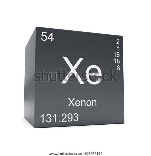 Xenon Chemical Element Symbol Periodic Table Stock Illustration 504944164