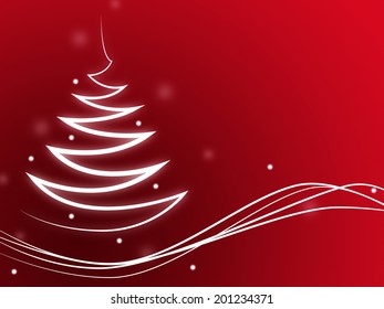 Xmas Tree Representing Blank Space And Festive