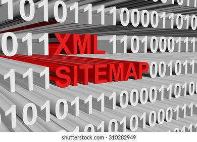 Xml Sitemap Is Presented In The Form Of Binary Code 3d Illustration