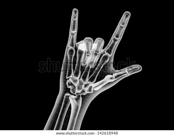 Xray Image Human Hand Sign Love Stock Illustration 142618948 | Shutterstock