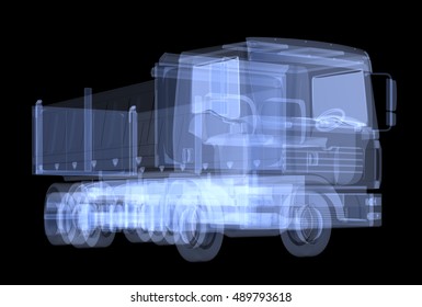 Xray Truck Isolated 3d Render Stock Illustration 489793618 | Shutterstock