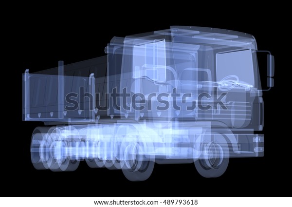 Xray Truck Isolated 3d Render Stock Illustration 489793618