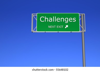 XXL resolution 3D render of  highway sign - Challenges