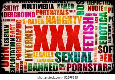 XXX Sex Industry Concept Grunge Background