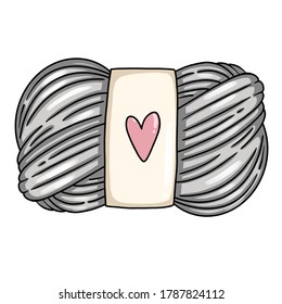 Yarn Clew Crochet Ball For Knitting Handmade Icon Logo Illustration 