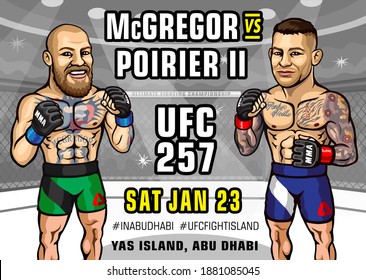 Yas Island, Abu Dhabi, United Arab Emirates. January 23, 2021. UFC 257: McGregor Vs. Poirier II Is An Upcoming Mixed Martial Arts Event Produced By The Ultimate Fighting Championship.