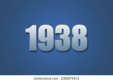 Year 1938 numeric typography text design on gradient color background. 1938 calendar year design. - Powered by Shutterstock