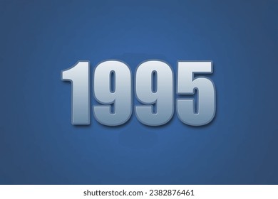 Year 1995 numeric typography text design on gradient color background. 1995 calendar year design.