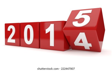 year 2014 changes to 2015 - Powered by Shutterstock