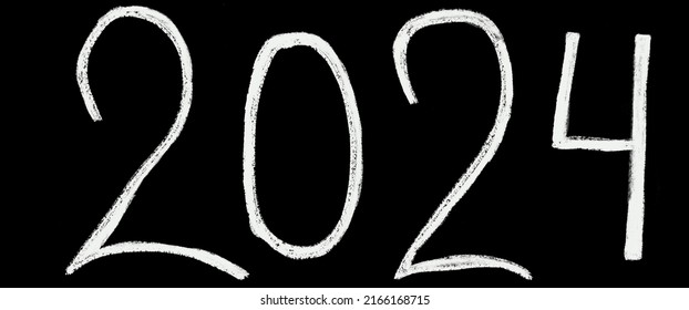 Year 2024 Handwritten White Chalk 260nw 2166168715 