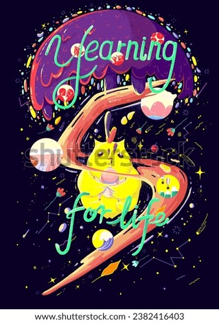 yearning for life，Cute chick illustration，5th Anniversary，Valentine's Day