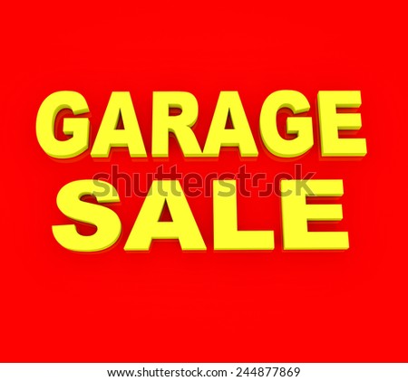 yellow 3 d render garage sale words stock illustration royalty yard sale images free