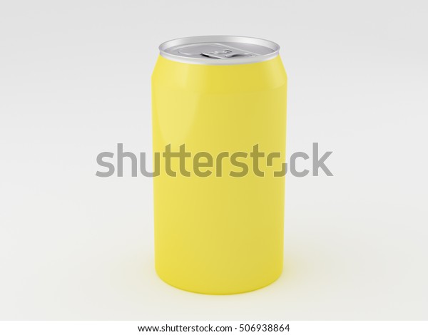 Download Yellow Aluminum Can Mockup Isolated On Stock Illustration 506938864 PSD Mockup Templates