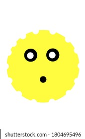 Yellow Ball Eyes Surprised Face Isolated Stock Illustration 1804695496 ...