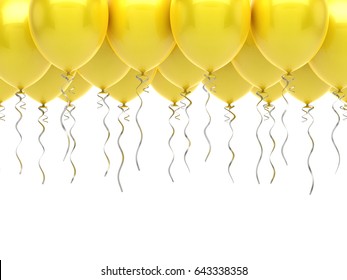 Yellow balloons. 