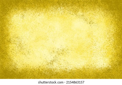 Yellow beige background or template, like old paper or wallpaper. Darker on the outside with a texture of peeling paint or spots. Brighter in the center with a lot of free space.