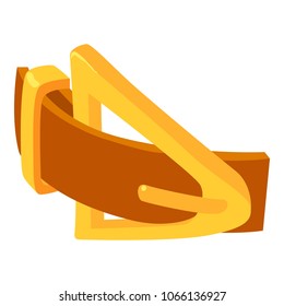 Yellow Belt Icon. Isometric Illustration Of Yellow Belt Icon For Web