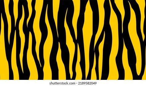 Yellow Black Tiger Skin Texture Background Stock Illustration ...