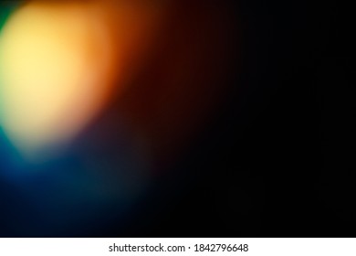 Yellow   blue abstract background  Illustration  00s  Old analog photo effect  Lens flare texture