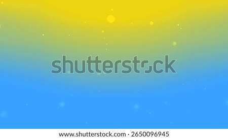 Yellow to Blue Gradient Background with Glowing Light Bokeh Animation Effect