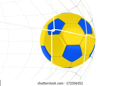 Yellow Blue Soccer Ball Ukrainian Blue Stock Illustration 172336352