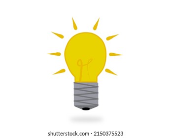 Yellow Bright Idea Edison Lightbulb.