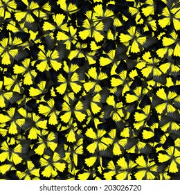 Yellow butterfly for background or texture