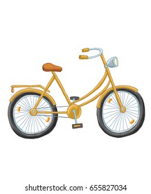 Yellow Cartoon Bike  A Flashlight