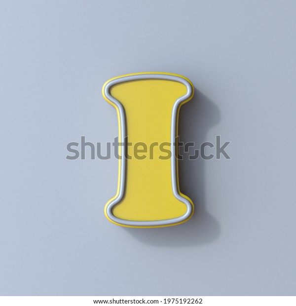 Yellow Cartoon Font Letter 3d Render Stock Illustration 1975192262 ...