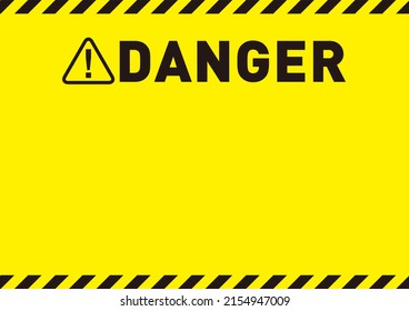 Yellow Conspicuous Danger Sign Material