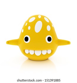 Yellow Creature White Spots Isolated On Stock Illustration 151391885 ...