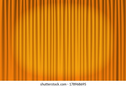 yellow curtain with many shadow and spot light (vector)