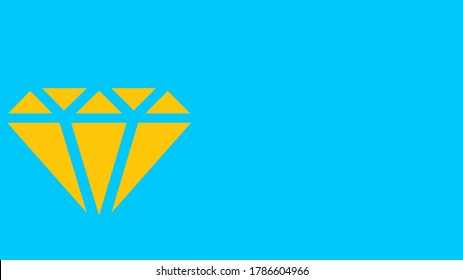 Yellow Dimond And Blue Background