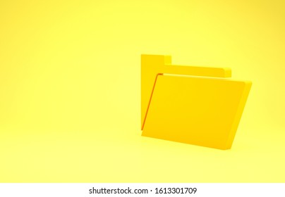 Yellow Document Folder Icon Isolated On Stock Illustration 1614338380 ...