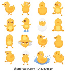 Yellow Duckling Cute Duck Chick Little Stock Illustration 1430303819 ...