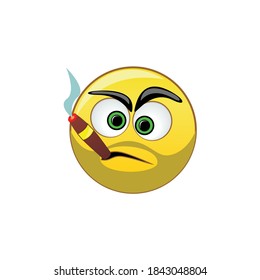 Yellow Emoticon Illustration On White Background Stock Illustration ...