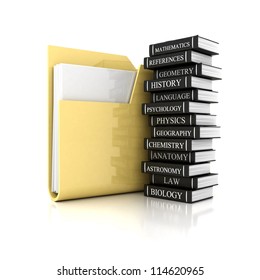 yellow folder isolated on white background