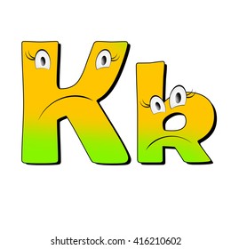 Yellow Green Sad Alphabet Stock Illustration 416210602 | Shutterstock