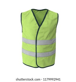 Yellow High Visibility Safety Jacket. Isolated 3D Illustration On White Background