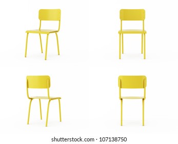 Yellow Isolated Chair