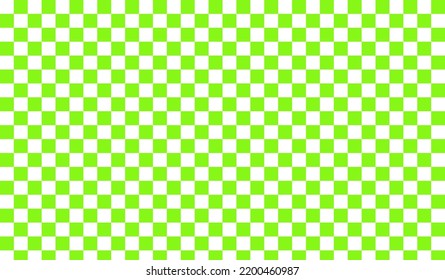 Yellow Lawn Green Color And White Color Checkered Background Card
