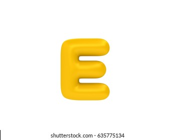 Yellow Letter E 3d Rendering Stock Illustration 635775134 | Shutterstock