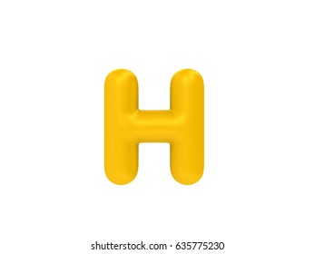 Yellow Letter H 3d Rendering Stock Illustration 635775230 | Shutterstock