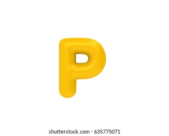 Yellow Letter P 3d Rendering Stock Illustration 635775071 | Shutterstock