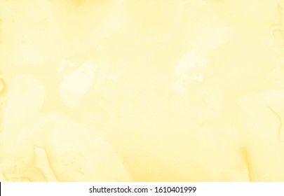 Yellow Liquid Surface Decoration. Watercolor Stain Tie Dye. Texture Effect Abstract Dyed Background. Tie Dye Grunge Brushing. Graphic Chaos Backdrop. Ilustrasi Stok